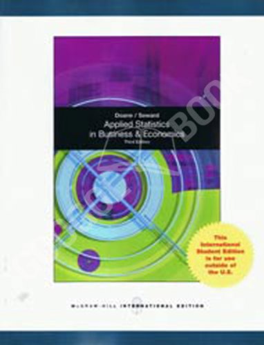 applied statistics in business and economics 3rd revised edition david p. doane 0071220704, 9780071220705