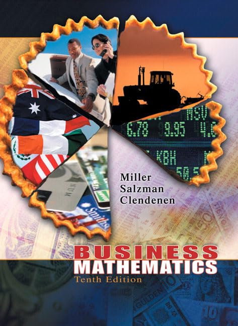 business mathematics 10th edition miller, charles d., salzman, stanley a., clendenen, gary 0321277821,