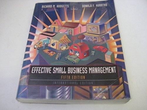 effective small business management 5th edition hodgetts, richard m., kuratko, donald 0030152275,