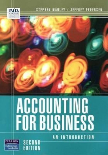 accounting for business  jeffrey pedersen 0733987877, 9780733987878