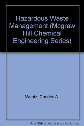 hazardous waste management subsequent edition wentz, charles a. 0070693080, 9780070693081