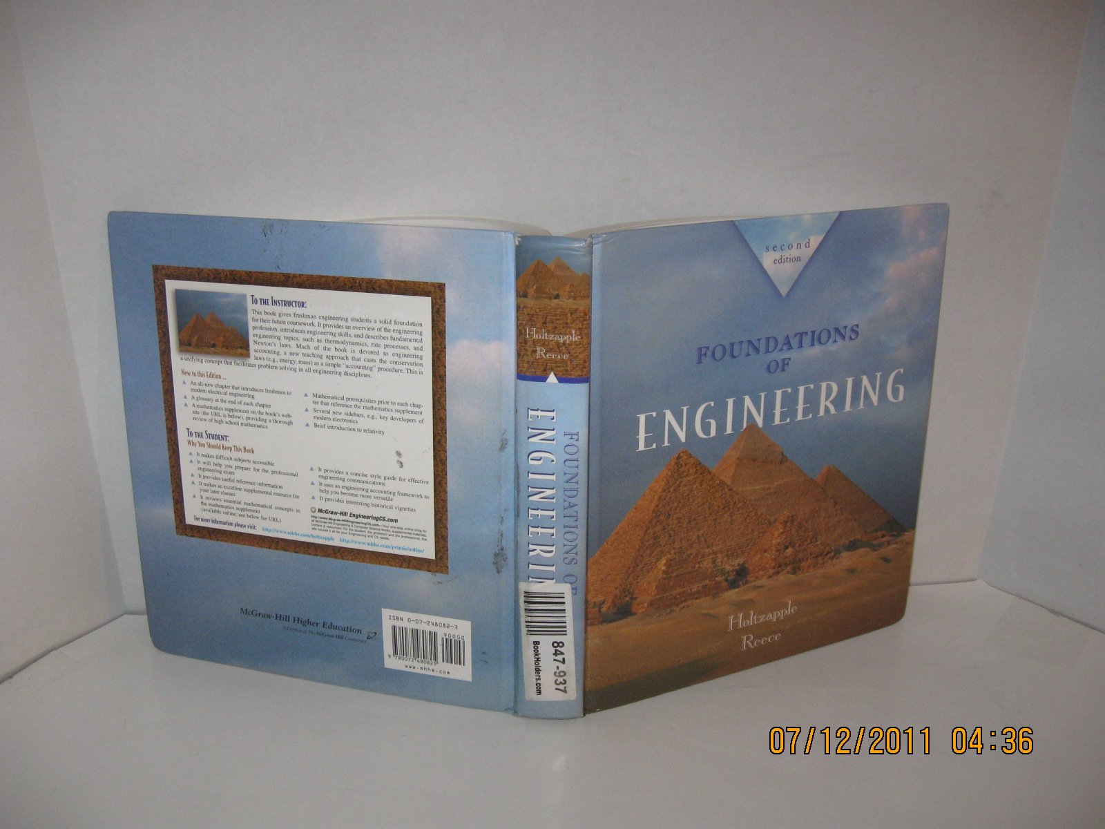 foundations of engineering 2nd edition holtzapple, mark thomas, reece, w. dan 0071195610, 9780071195614