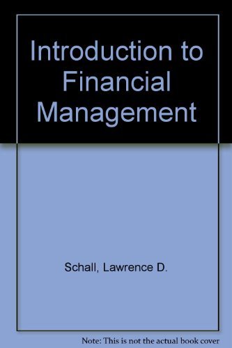 introduction to financial management 3rd edition schall, lawrence d. 0070551065, 9780070551060