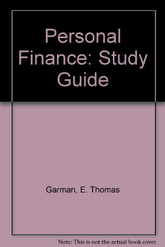 personal finance study guide  e. thomas garman 0395361028, 9780395361023