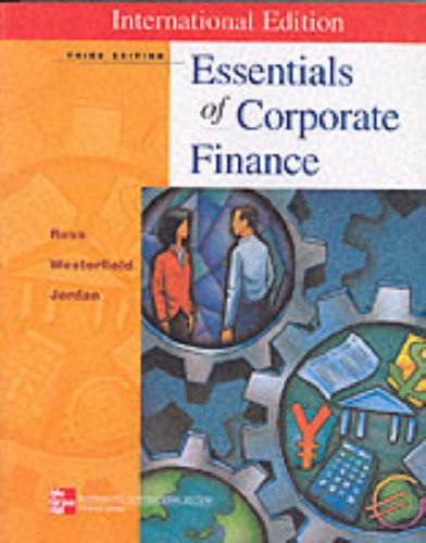 essential corporate finance ross 0071202234, 9780071202237