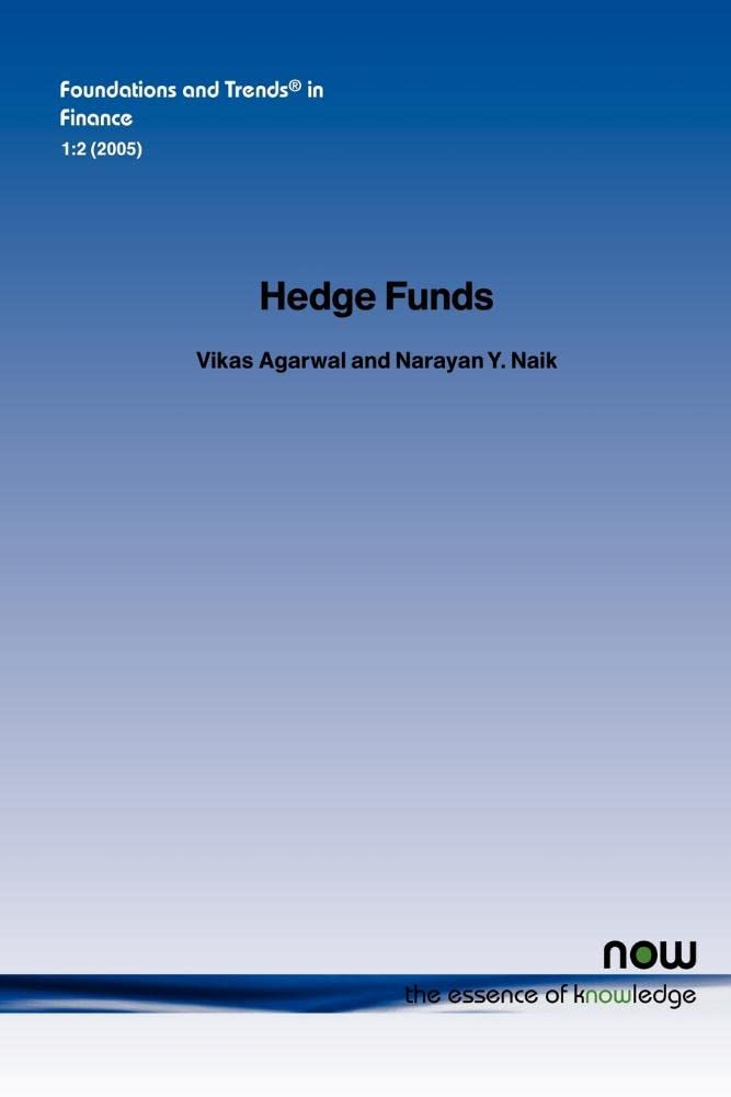 hedge funds in finance  agarwal, vikas, naik, narayan y., mendelson, haim 1933019174, 9781933019178