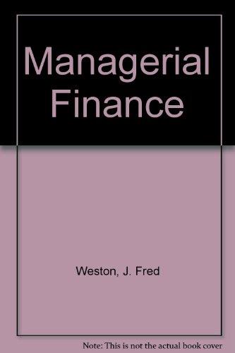 managerial finance 8th edition weston, j. fred 0030640415, 9780030640414