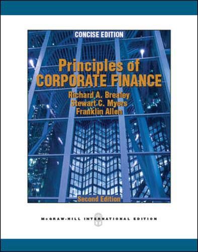 principles of corporate finance 2nd revised edition brealey, r.a. et al 007128916x, 9780071289160