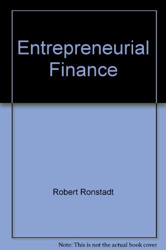 entrepreneurial finance  robert ronstadt 0930204220, 9780930204228