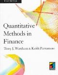 quantitative methods in finance  terry j. watsham, keith parramore 0412608200, 9780412608209