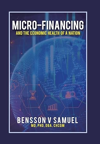 micro financing and the economic health of a nation 1st edition bensson v samuel dba chcqm md phd 1664161503,