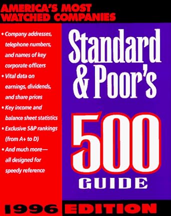 standard and poor s 500 guide 1996 edition brand: mcgraw-hill 0070521549, 978-0070521544