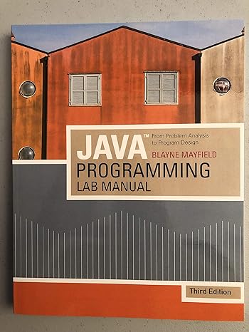 java programming lab manual from problem analysis to program design 3rd edition blayne mayfield 1423901886,