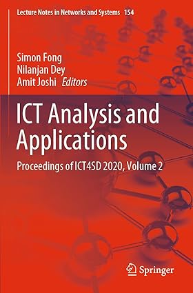 ict analysis and applications proceedings of ict4sd 2020 volume 2 1st edition simon fong ,nilanjan dey ,amit