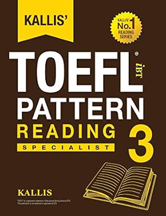 kallis toefl ibt pattern reading 3 specialist 3rd edition kallis 0991165721, 978-0991165728