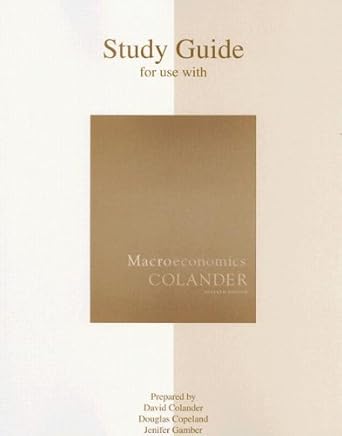 macroeconomics study guide 7th edition david colander 0073343722, 978-0073343723