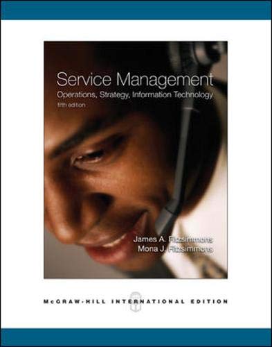 service management 5th edition james a. fitzsimmons 0071244409, 9780071244404