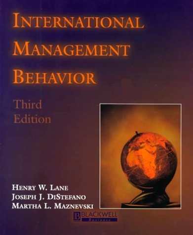 international management behavior subsequent edition lane, henry w., distefano, joseph j., maznevski, martha