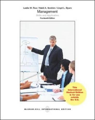 management skills and application 14th international edition leslie w. rue 007132643x, 9780071326438