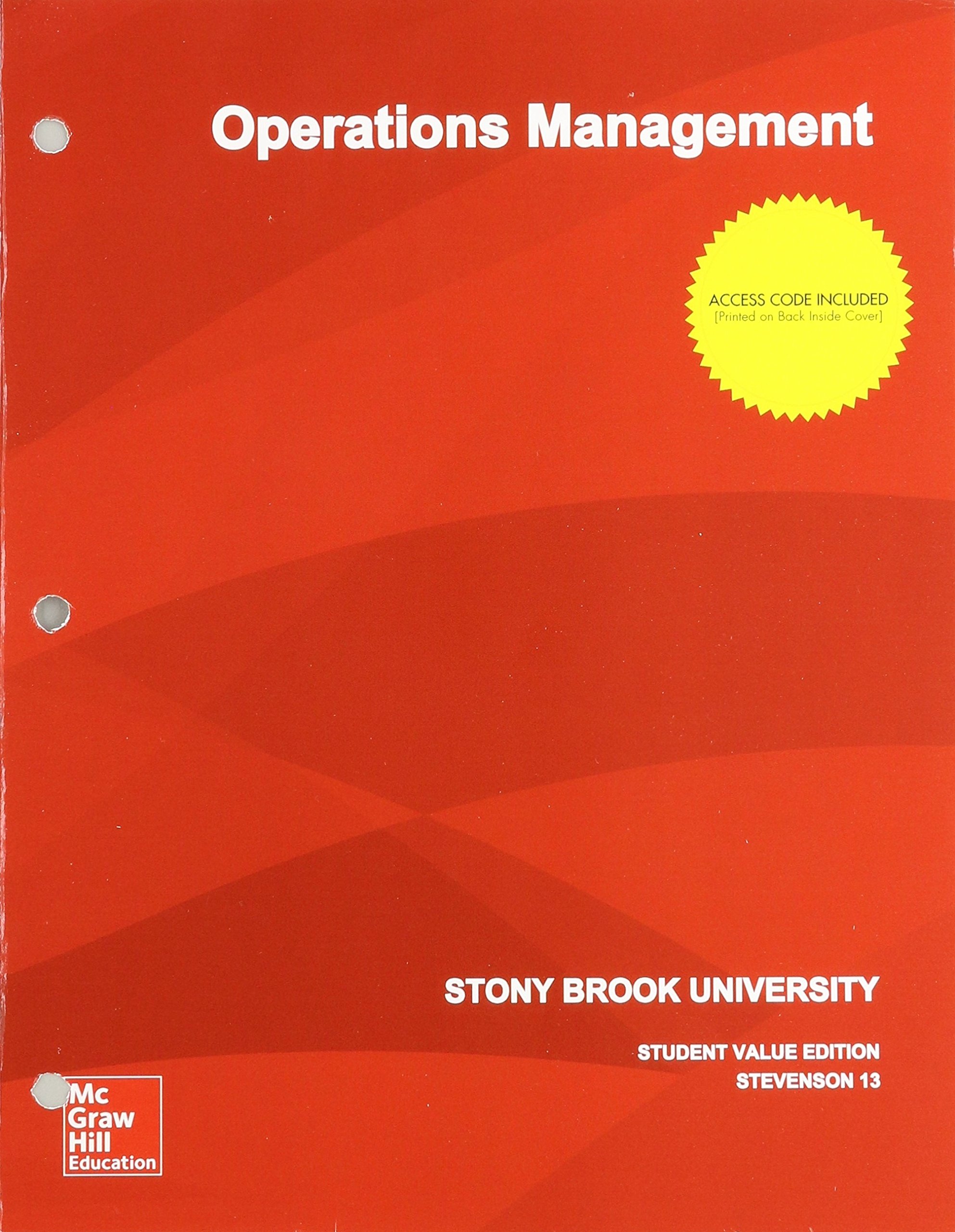 operations management 13th edition 1st edition stevenson, william j 130834015x, 9781308340159