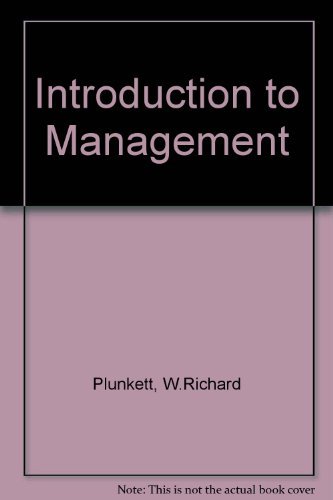 introduction to management 5th edition plunkett, warren r., attner, raymond f. 0534933211, 9780534933210