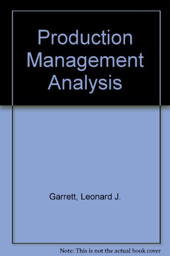 production management analysis 2nd revised edition garrett, leonard j. 0155719912, 9780155719910