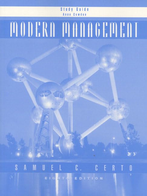 modern management study guide edition certo 0130161683, 9780130161680