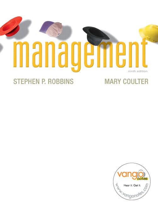 management 9th edition 2007 printing of 9th edition mary coulter stephen p. robbins 0132257734, 9780132257732