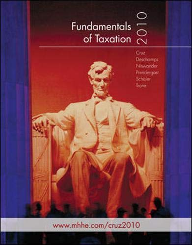 fundamentals of taxation 2010 pap/cdr edition cruz, ana m., deschamps, michael, niswander, frederick,