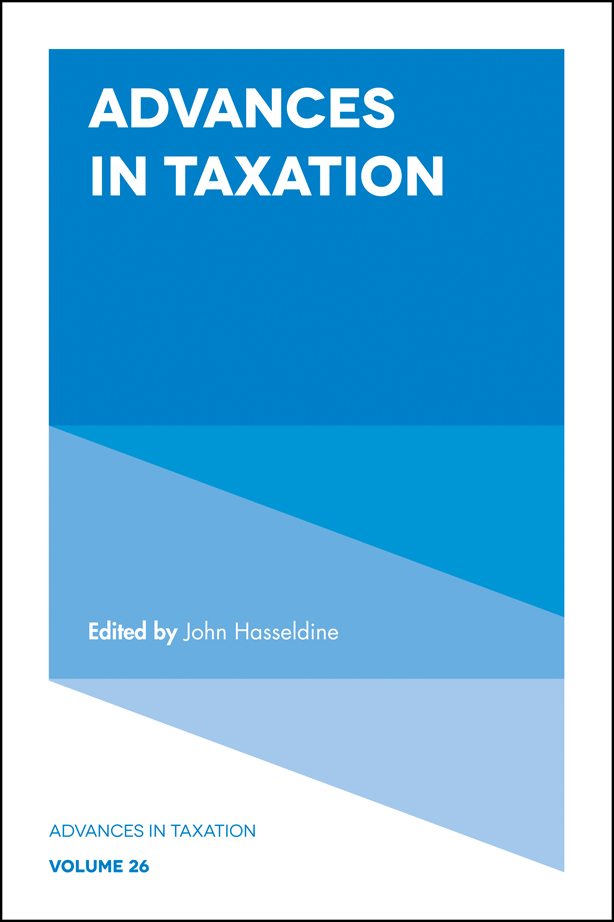 advances in taxation 8th edition john hasseldine 1789732956, 9781789732955