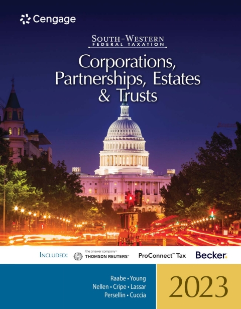 south western federal taxation 2023 corporations partnerships estates and trusts 046th edition raabe, william