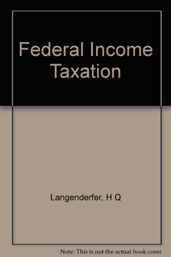 federal income taxation 90th edition langenderfer, harold q. 0538801646, 9780538801645