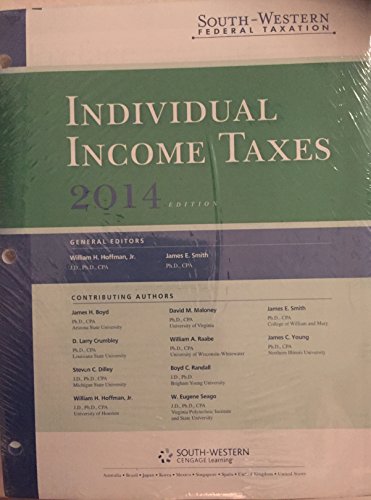 south western federal taxation 2014 individual income taxes 37th edition  hoffman/smith 1285424662,