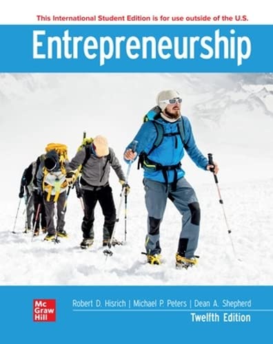 ise entrepreneurship  robert hisrich, michael peters, dean shepherd 1266264132, 9781266264139