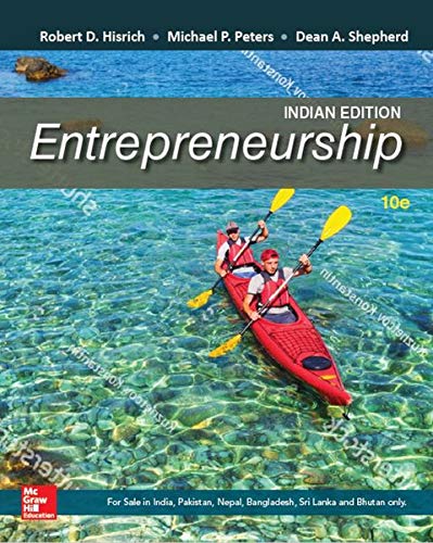 entrepreneurship 10th edition  hisrich 9353163455, 9789353163457