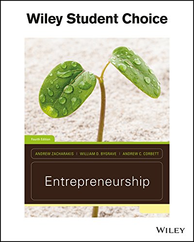 entrepreneurship  edition 4th edition andrew zacharakis 1119298806, 9781119298809