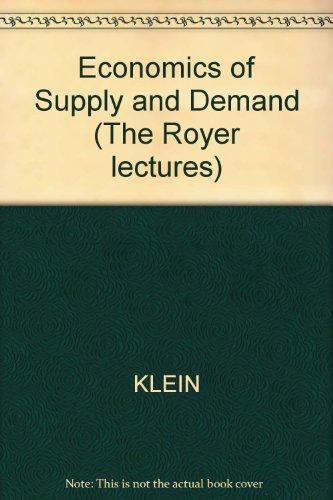 economics of supply and demand several light crease to dust jacket, otherwise con klein, lawrence r.