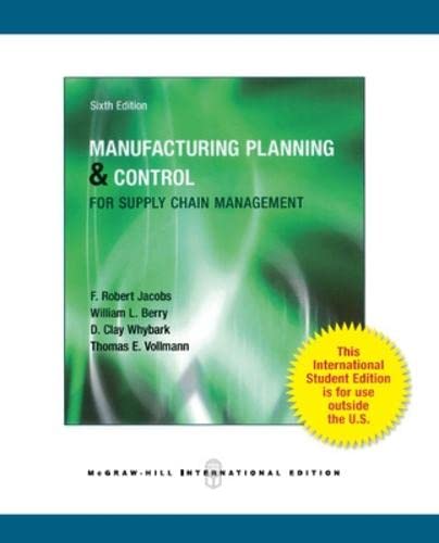 manufacturing planning and control supply 6th revised edition f.robert jacobs 0071325182, 9780071325189