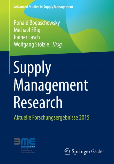 supply management research 3rd edition ronald bogaschewsky 3658088095, 9783658088095