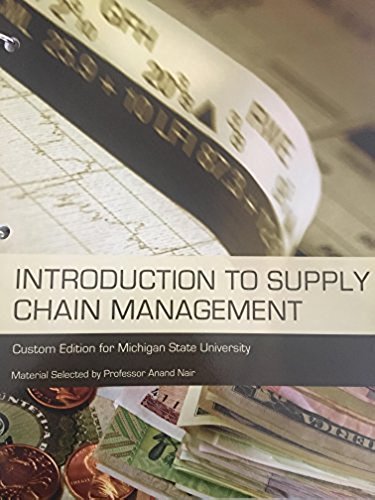 introduction to supply chain management 1st edition anand nair 1323302247, 9781323302248