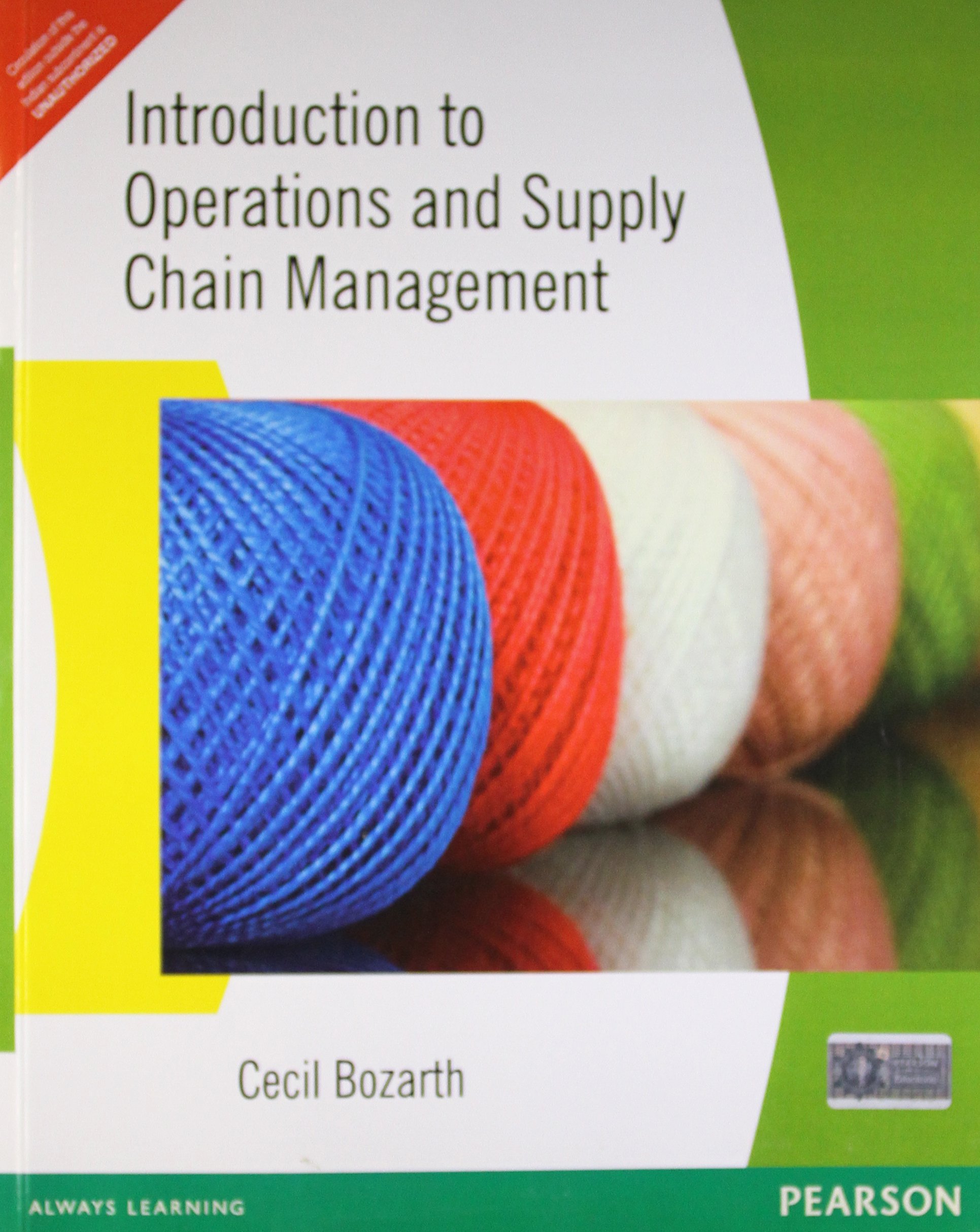 introduction to operations and supply chain management  c. c. bosarth 8131703207, 9788131703205