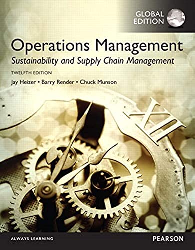 operations management sustainability and supply chain management global edition 12th edition jay heizer,