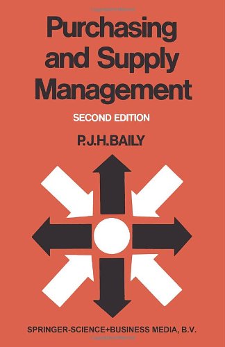 purchasing and supply management 2nd edition baily, p j h 0412094401, 9780412094408