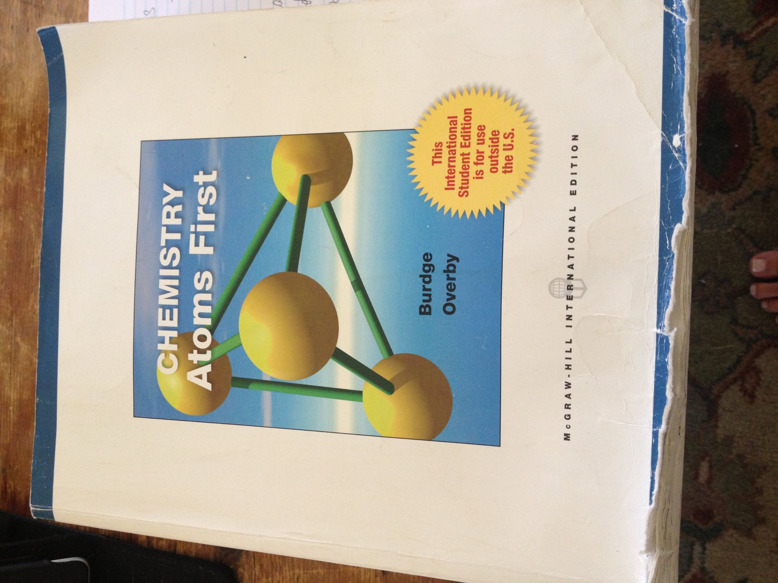 chemistry atoms first special edition julia r. burdge 0071314784, 9780071314787