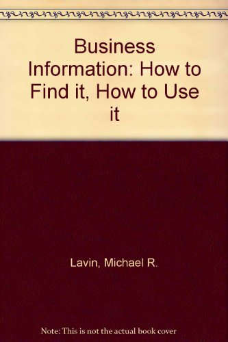 business information subsequent edition lavin, michael r. 0897745566, 9780897745567