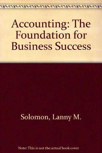 accounting the foundation for business success subsequent edition walther, larry m., vargo, richard j.,