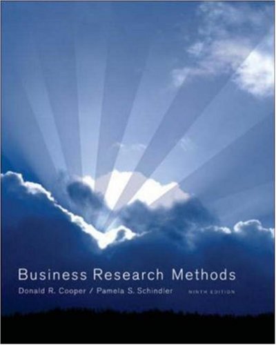 business research methods 9th edition donald r. cooper 0072979232, 9780072979237