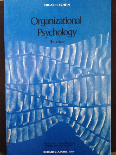 organizational psychology 3rd edition schein, edgar h 0136413404, 9780136413400