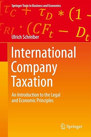 international company taxation an introduction to the legal and economic principles 2013th edition ulrich