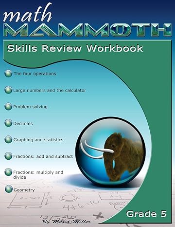 math mammoth grade 5 skills review workbook 1st edition maria miller 1942715552, 978-1942715559